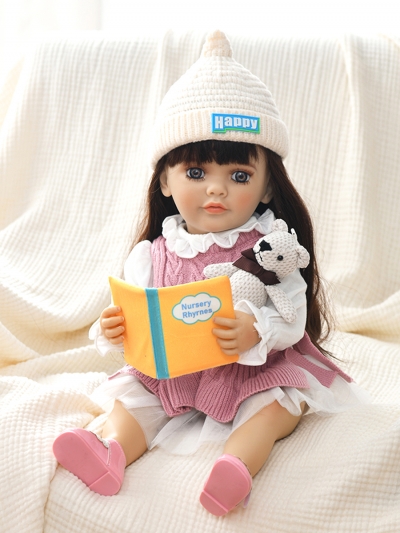 Интерактивная говорящая силиконовая кукла Реборн девочка Элина, 55 см-1